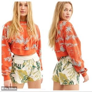 Super Cute New We The Free Palm Springs Tropical Combo Canvas Shorts ❣️